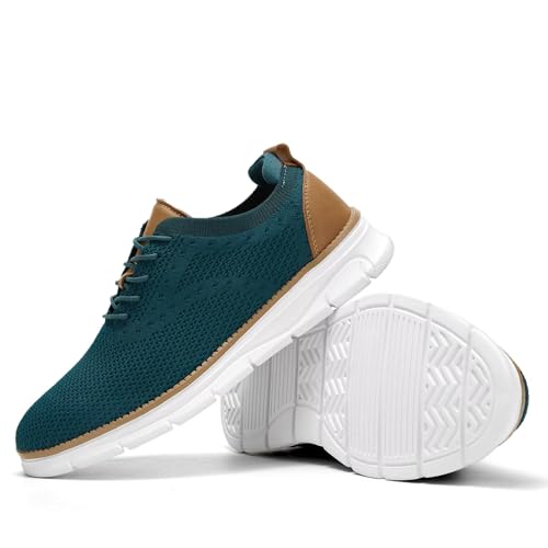 Image of Men's Mesh Sneakers Oxfords Lace-Up Lightweight Casual Walking Shoes Driving Shoes