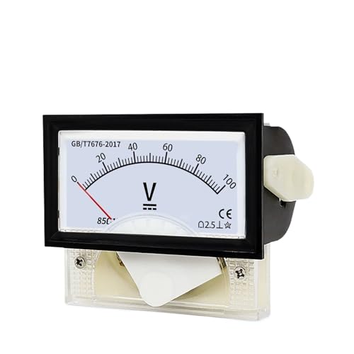 Tension DC AC mesurée par voltmètre analogique compact 38x68mm