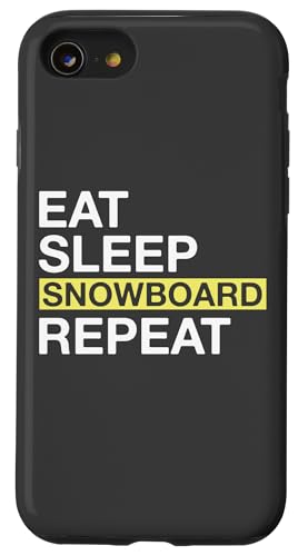 Eat Sleep Snowboard Repeat Winter Sports Fun �X�}�z�P�[�X iPhone SE (2020) / 7 / 8 �p
