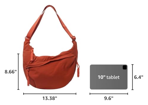 Image of Nylon Crescent Crossbody Bag for Women Shoulder Tote Handbag Casual Sling Bag Dumpling Purse Bag for Outdoor Travel