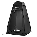 Wolfwise Pop Up Shower Tent with Floor, Portable Instant Changing Tent with Ventilation Window, Privacy Bathroom Toilet for Beach, Camping & Outdoor, Width 47" (120 CM), Height 75" (190 CM), Black