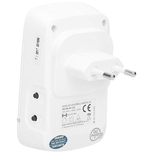 Orno DB-AV-132 Draadloze sonette, voor buiten, waterdicht, voor aansluiting zonder batterijen nodig, draadloos, 32… - Image 6