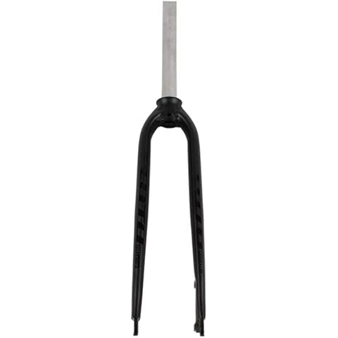splumzer 1-1/8" 26/27,5/29" MTB-Gabel mit starrer Scheibenbremse aus Aluminiumlegierung, 28,6 mm gewindelose gerade Rohr-superleichte Mountainbike-Vorderradgabel (27.5 Zoll, Schwarz) Cover
