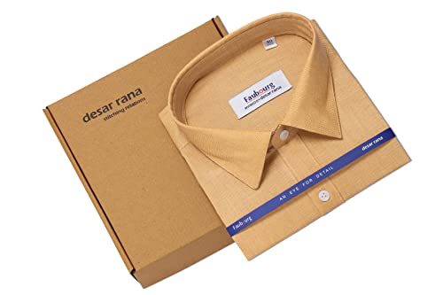 Image of Faubourg Cotton Blend 5377-5382 Men's Solid Plain Full Long Sleeve Slim Fit Formal Shirt