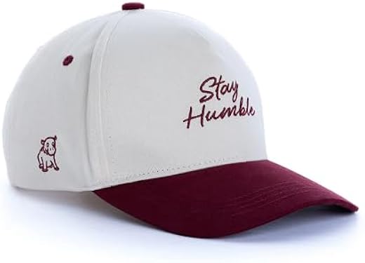 Capshap Humble Cap, Unisex Baseball Cotton Cap Off-White, Maroon