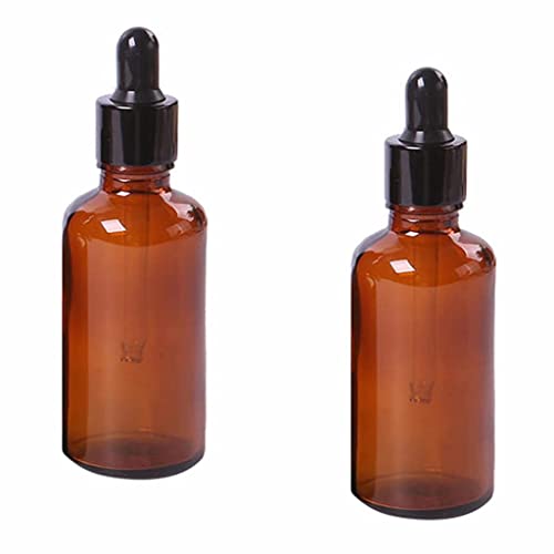 Movilideas - 2 Unds. Botellas con cuentagotas Cristal Marron para Aceites Esenciales, Masajes, Aromaterapia, Botella de Laboratorio 100 ml