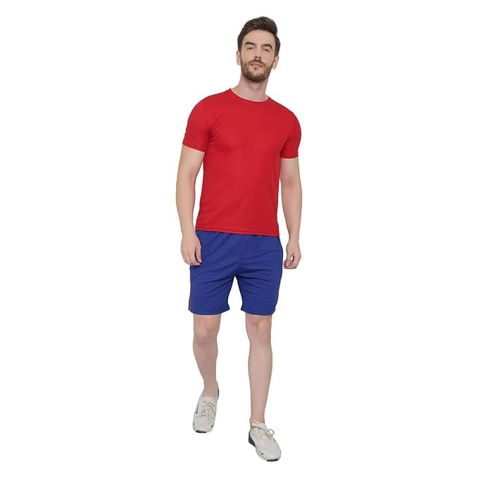 Image of DIA A DIA Men's Athletic Shorts Combo Pack - Quick Dry Polyester Blend Gym Running Training Sports Shorts with Zipper Pockets & Elastic Waistband