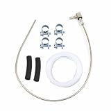 ✔Confezione: Kit di Prelievo Tubo Verticale Mittente che include 1 tubo di supporto per serbatoio carburante (47,5 cm in metallo), 1 tubo carburante (4 m bianco), 2 tubi di collegamento del carburante (nero) e 4 clip