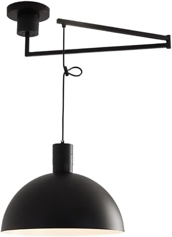 Industrial Pendant Light Fixture Ceiling Swing Arm Modern Chandelier Adjustable Lighting Gold Metal Dome Hanging Lamp for Farmhouse Kitchen Island Dining Table Bedroom Restaurant