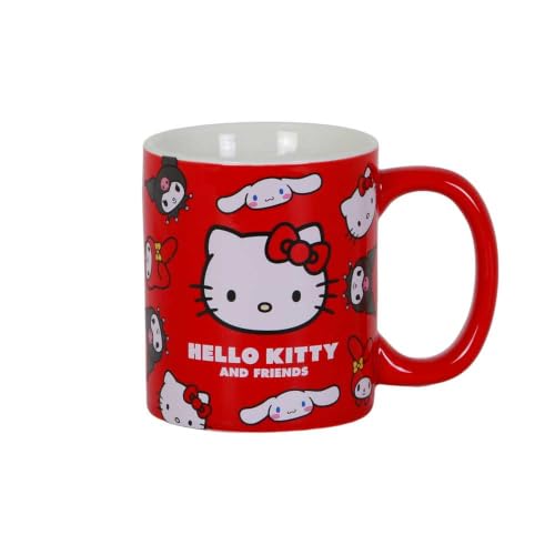 Hello Kitty Faces Taza, Rojo
