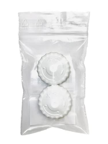 2 x Ventilschutzkappe Handregler Handregulierkappe Bauschutzkappe, weiß einfache Ausführung, M30 x 1,5