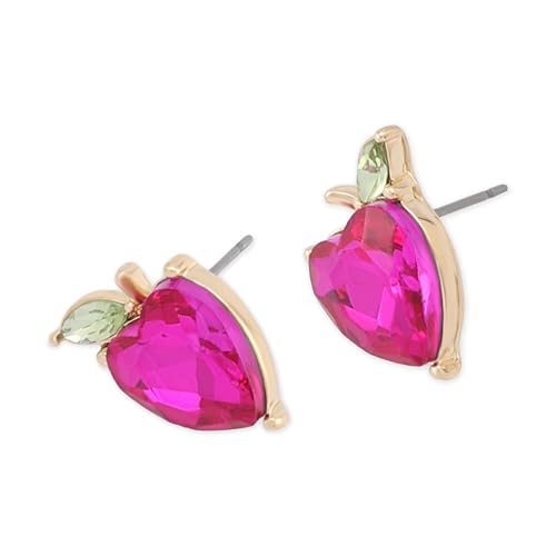 Betsey Johnson Women's Straight A's Apple Stud Earrings3