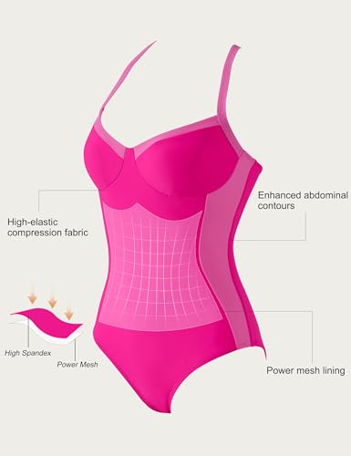 Image of SUUKSESS Womens Tummy Control One Piece Swimsuit Sexy Crisscross Back Bathing Suit
