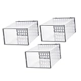 EXAOMBLE 3個 透明スニーカーボックス 靴収納ケース 防塵防潮 軽量コンパクト 靴整理用スタッキング可能ケース