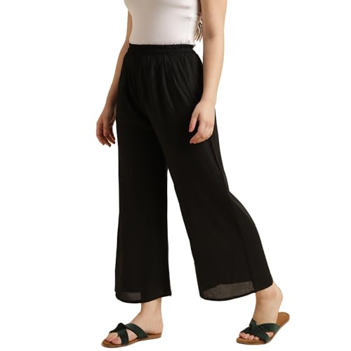 Image of Fabclub Women's Heavy Rayon Solid Plain Palazzo