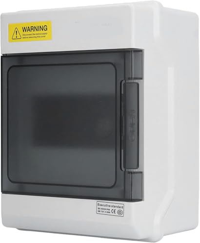 Image of POWER SHPN-6 Electrical Distribution Box | 6 Way Waterproof MCB Box | IP65 Enclosure for Circuit Breakers, Industrial & Home Use (190x160x100mm)