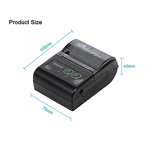 Lwieui Ontvangstprinter USB + Bluetooth thermische bonprinter 48 mm telefoonbediening compatibel voor IOS Android voor supermarkten coffeeshop (kleur: zwart, maat: één maat) - Image 8