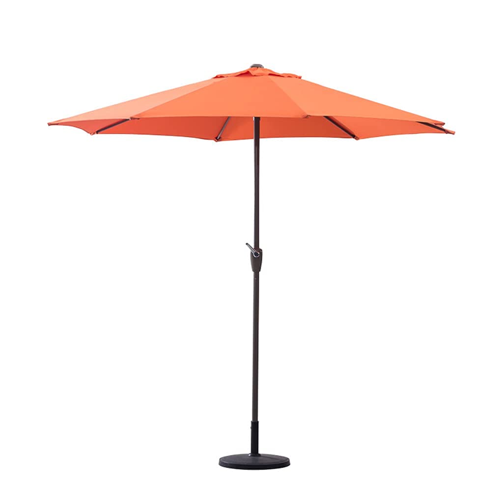Garden Parasol Sun Shade Outdoor, 270 cm z korbą przeciwsłoneczną aluminium aluminiowy parasol parasol, ogrodowy parasol na pokład ogrodowy podwórko i basen (zielony)