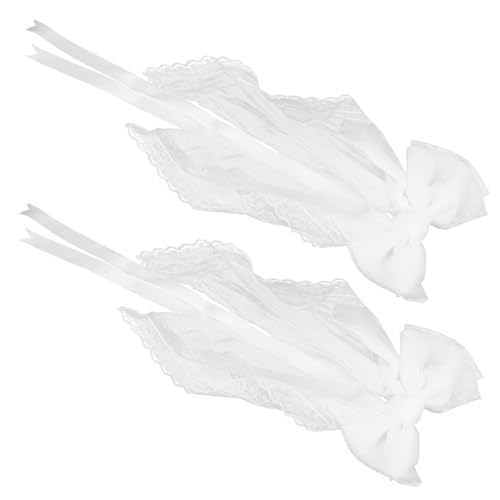 Ipetboom 2 Piezas Abrazaderas para Cortinas con Lazo de Encaje Accesorios Vintage para Decoración de Bodas y Hogar Sujetadores Delicados para Cortinas Pequeñas