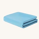 Aimon Weighted Blanket Cover for Adults (48'x72',Blue,Twin Size,Side Zipper) Cotton Duvet Cover for Weighted Blanket, Washable Heavy Blanket Cover with 8 Ties
