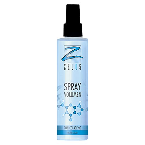 Spray Volumen Con Colágeno 200ml - Voluminizador para el Cabello - Tratamiento Para Pelo Fino - Aporta Cuerpo y Movimiento - Ligera Fijación para Marcados - Zelos
