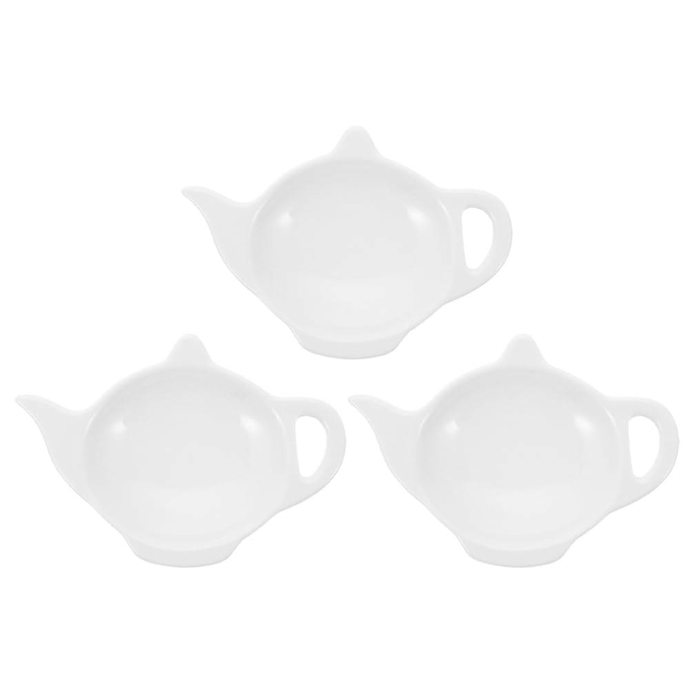 PRETYZOOM Tea Bag Tray Holder Teapot Shaped Dish Saucer Spoon Rests for Tea Accessories