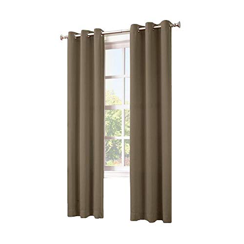 Sun Zero Easton Energy Saving Blackout Grommet Curtain Panel, 40" X 84", Barley #TOP1