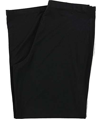 Alfani Womens Solid Stripe Casual Wide Leg Pants, Black, Small2