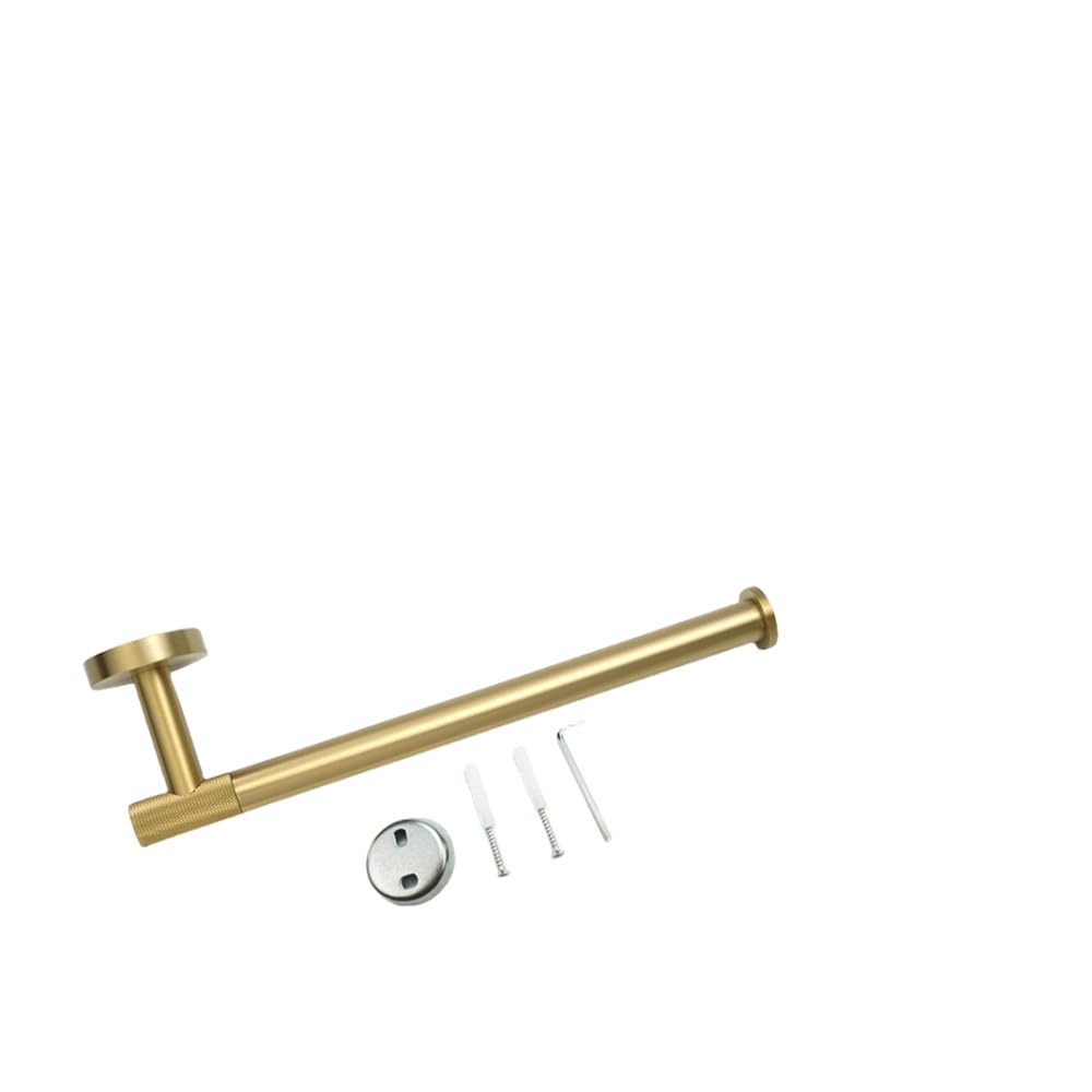 Montaje en Pared Barra de Toalla de Acero Inoxidable de Oro Cepillado Anillo de Toalla Soporte de Papel Gancho para Albornoz Cepillo de Inodoro Accesorios de baño, BG Towel Ring A