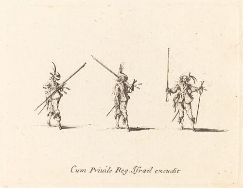 Cuadro en lienzo de Jacques Callot para decoración de paredes en salón u oficina (60x90cm)