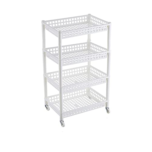 Support de rangement de cuisine amovible avec 4 couches à roulettes