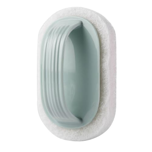 Image of Handled Bath Scrubber, Bathroom Scouring Pad, Heavy Duty Neating Sponge Scrub Brush, Non-Scratch Remove Soap Scum, for Neating Shower Tile Bathtube Sink Spas Hot Tubs, Swimming Pool Step & Corner