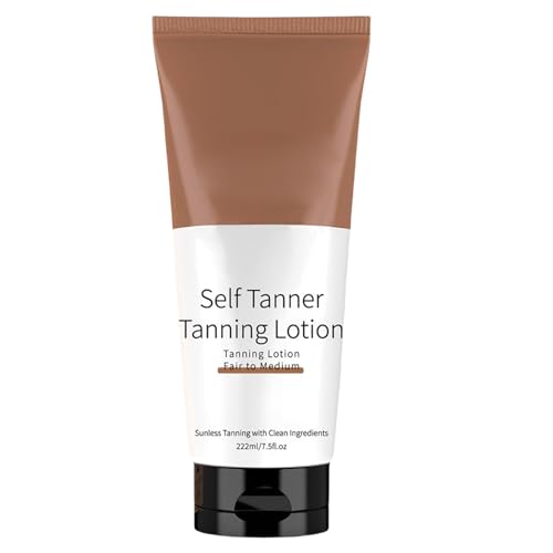 Loción bronceadora, crema bronceadora gradual hidratante natural para cuerpo y cara, mantequilla autobronceadora para un brillo bronceado, aplicación para un aspecto bañado por el sol sin rayas