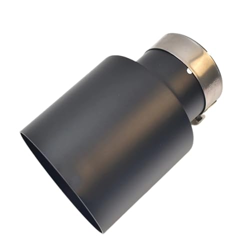 Embout d'échappement universel en inox noir mat 63-89mm pour une finition soignée