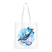 hattacharya Canvas Tote Bag,Marine Dolphin Wave Large Capacity Shopping Bag with Durable Handles for Grocery, Travel, Daily Use