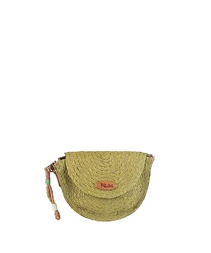Kbas Bolso de verano bandolera rafia 1472316 (Verde)