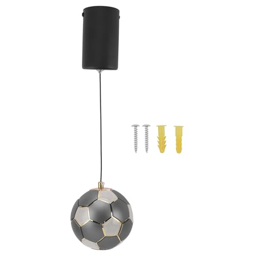 Lampe à Suspension de Football, Lampe à Suspension de Football en Forme de Football, Lumière LED, Lumière Chaude, éclairage Lumineux, Plafonnier de Ballon...