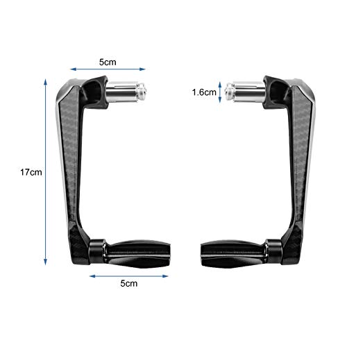 Protecteur de Guidon de Moto, Moto Guidon Protecteur Garde-main, 7/8" 22 mm Frein d'embrayage Levier Protector Protège-mains, Convient aux Motos, Voitures électriques(Noir) - Image 7