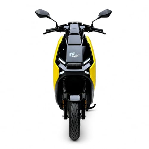 Image of EOX ROX Electric Scooter for Adults | 48V Removable Lithium Battery | 50-60 km Long-Range Ride | Lightweight Non-RTO E-Scooter (SPORTS YELLOW)