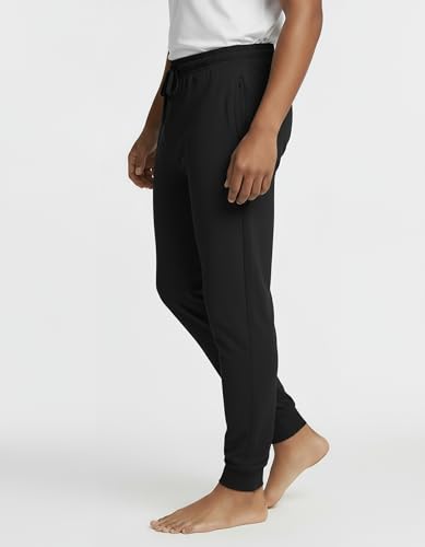 Image of Real Essentials 3 Pack: Men's Soft Lounge Sleep Joggers - Pajama Pants Drawstring & Pockets (Available in Big & Tall)