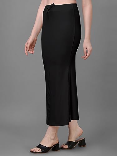 Image of Women's Saree Shapewear Petticoat, Cotton Blend Stretchable Mermaid Skirt, High Waist Tummy Control, Smooth Curve Fit with Adjustable Drawstring