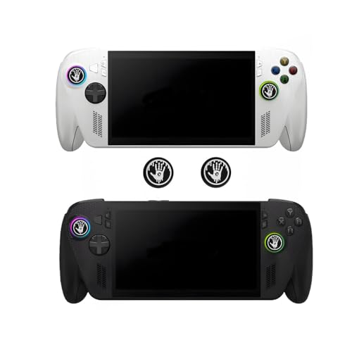 2個セット For ROG Xbox Ally/ROG Xbox Ally X コントローラー用ロッカーカバー シリコン製ジョイスティックグリップキャップ スティックカバー 親指グリップ 滑り止め保護カバー 取り付け簡単 (白と黒)