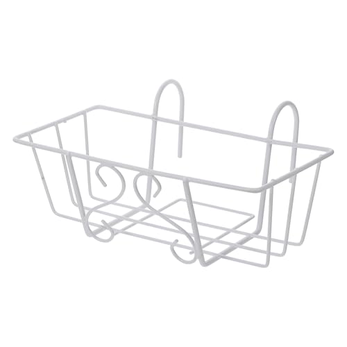 Happyyami Maceta Colgante de Balcón Soporte de Planta Rectangular para Exteriores Macetas para Patio Ventana Maceta de Flores para Valla Cesta Colgante de Flores