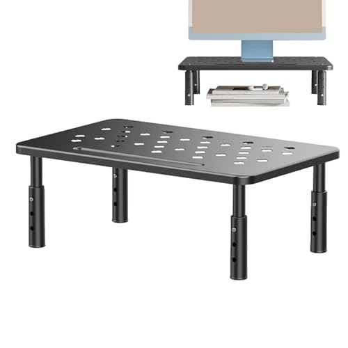 Soporte para monitor de escritorio - Soporte ajustable para ordenador para uso en casa y oficina | Robusto elevador para ordenador portátil para escritorio, ahorro de espacio, elevador de pantalla