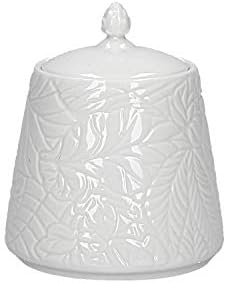 White Porcelain Sugar Bowl in Gift Box Home Kitchen Decoration Bosco Line Gift Idea Porcelain 9 x 9 x 10.5 cm