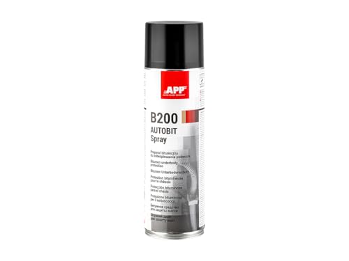 APP B200 Spray - Protection bitumeuse Bas de Caisse | Bombe Anti gravillon Noir | Protéger Le châssis | Produit avec des propriétés antirouille,...