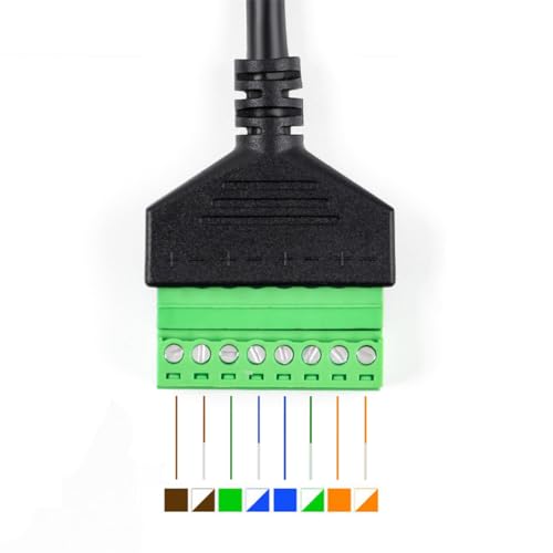 PENGLIN 2 pezzi RJ45 maschio a 8 pin morsettiera