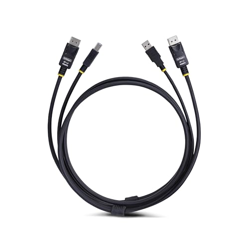 Cable KVM DisplayPort de 3m compatible con Intel y Apple Silicon para controlar dos equipos 5