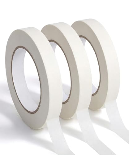 Mr. Pen- Masking Tape, 0.6 inch, 3 Pack, Beige, Painter's Tape