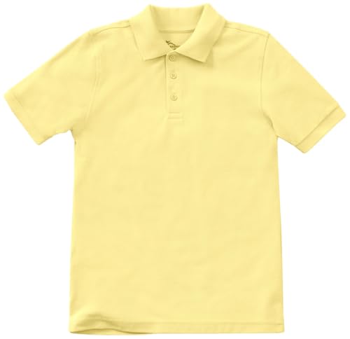 Image of Classroom Uniforms for Boys and Girls Short Sleeve Pique Polo Shirt | Preschool Shirt, Matching Ribbed Collar, Banded Sleeves, Three-button Placket, Comfortable Fit, School Uniform Essential